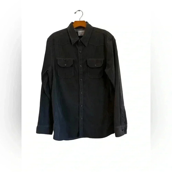 Public Opinion Gray Corduroy Long Sleeve Shirt Size M - Picture 13 of 16